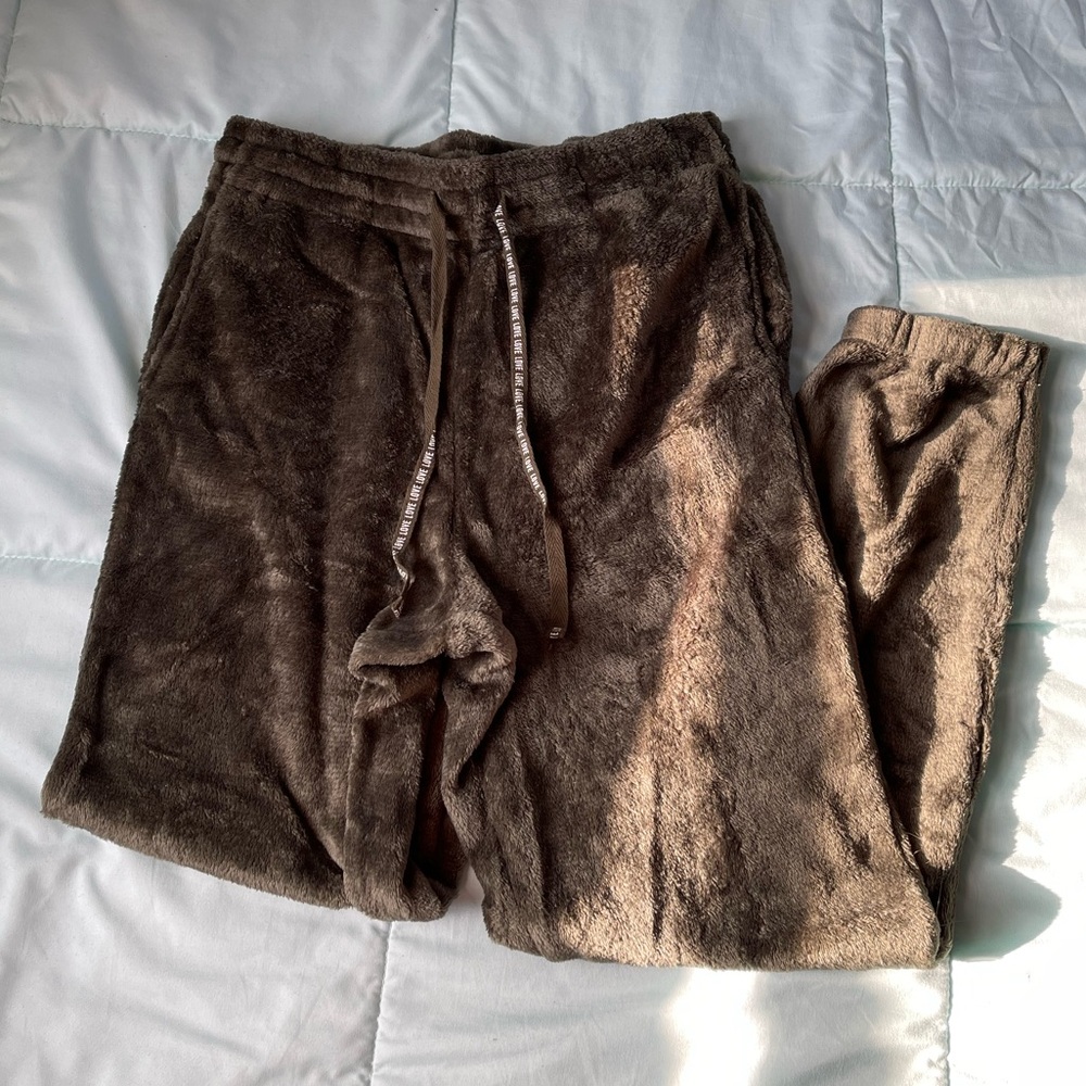 Miss Posh Army Green Fuzzy Sweatpants